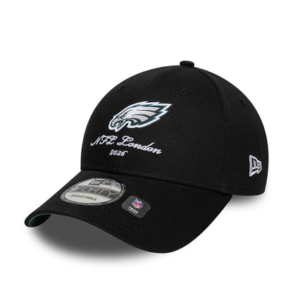 Pictured is this NFL International Series Games 2026 London Philadelphia Eagles 9FORTY cap in black. 4