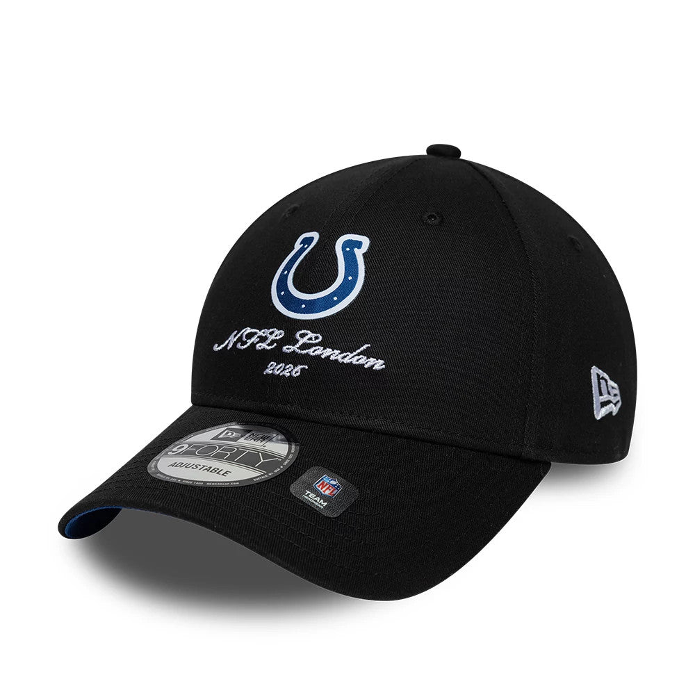 Pictured is this NFL International Series Games 2026 London Indianapolis Colts 9FORTY cap in black. 4