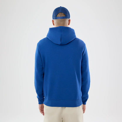 The model is wearing this NFL International Games 2026 Indianapolis Colts Pullover Hoodie in blue. 2