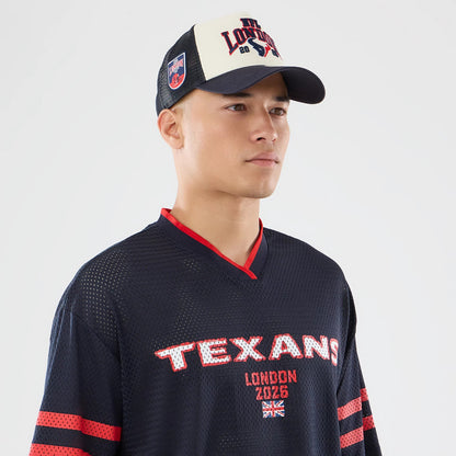 The model is wearing this NFL International Games 2026 Houston Texans Mesh Jersey in navy. 6