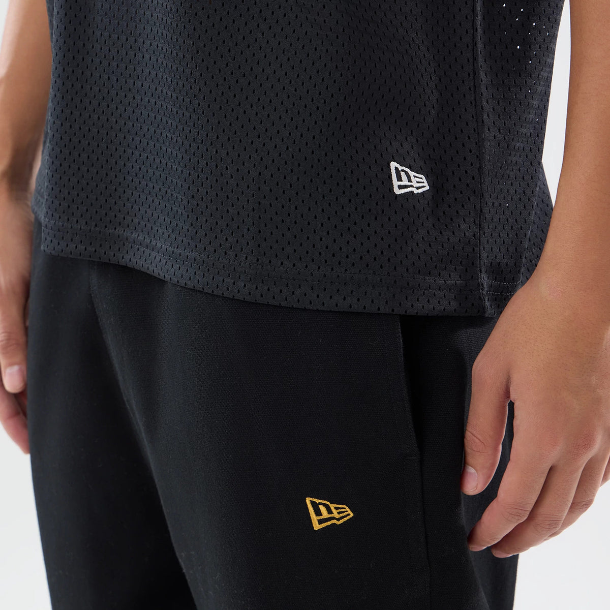 The model is wearing this NFL International Games 2026 Indianapolis Colts Mesh Jersey in black. 5