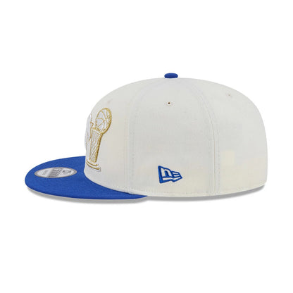 Pictured is this NBA '26 Ring Off New York Knicks 9FIFTY Snapback cap in blue. 6