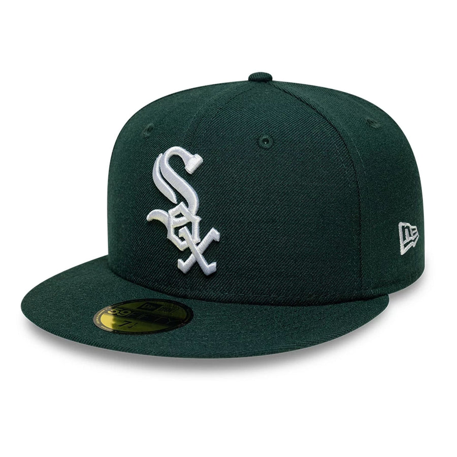 Pictured is this MLB Chicago White Sox 59FIFTY Fitted cap in dark green. 1