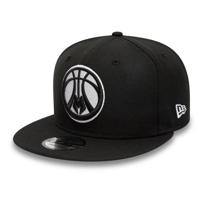 This is a Milwaukee Bucks NBA 9FIFTY Highlights Black 9FIFTY Snapback Adjustable Cap 1