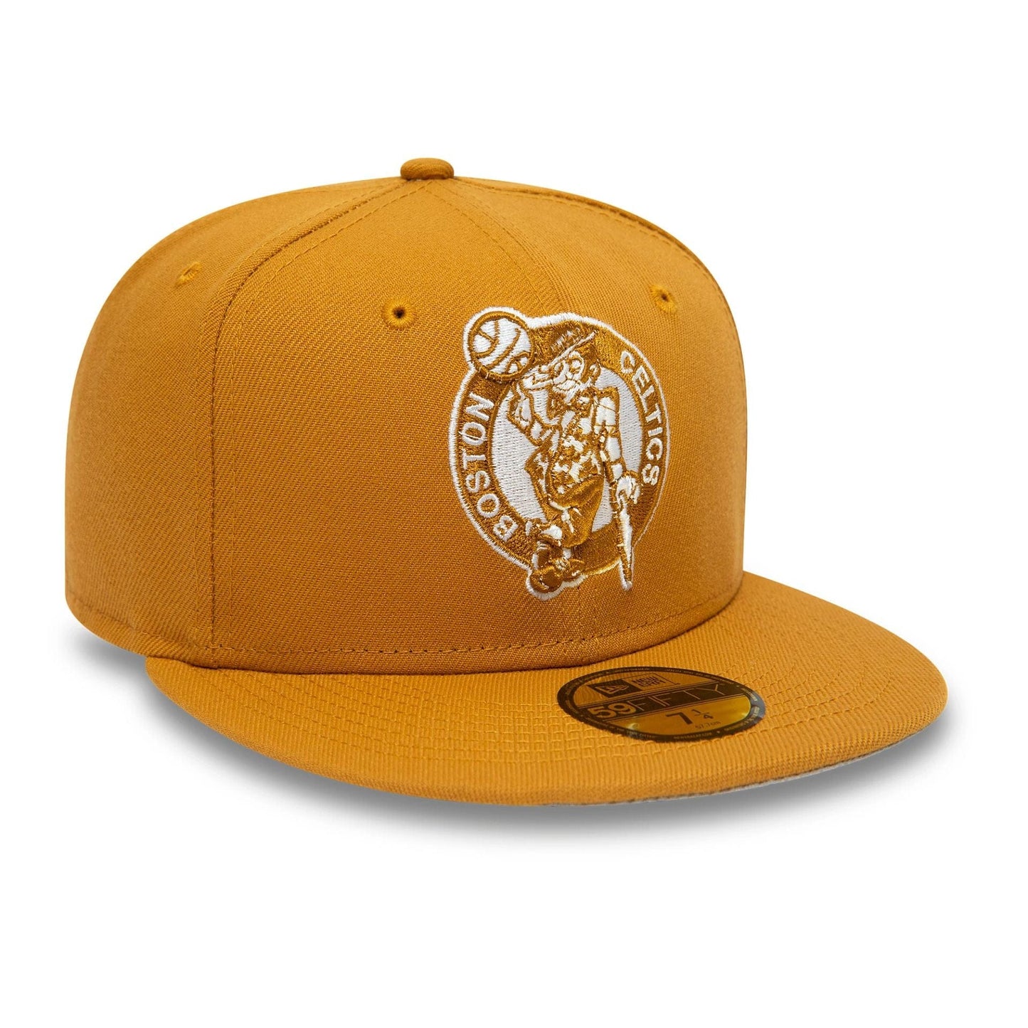 This is a Boston Celtics NBA Camel Beige 59FIFTY Fitted Cap 3
