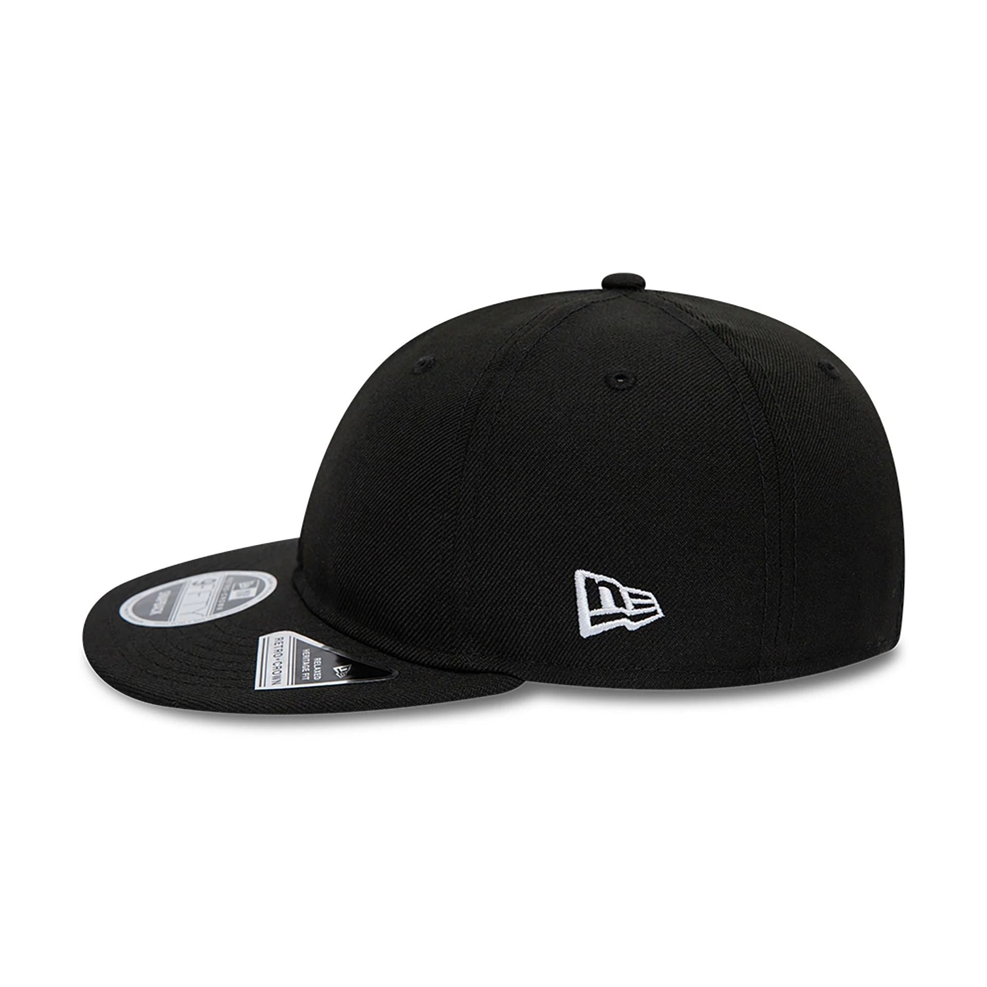 This is a Blank New Era Black Retro Crown 9FIFTY Snapback Cap 4