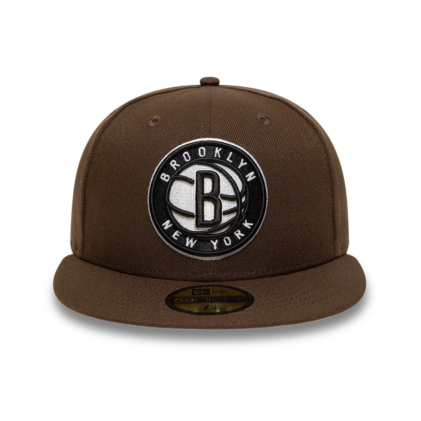 This is a Brooklyn Nets NBA Dark Brown 59FIFTY Fitted Cap 3