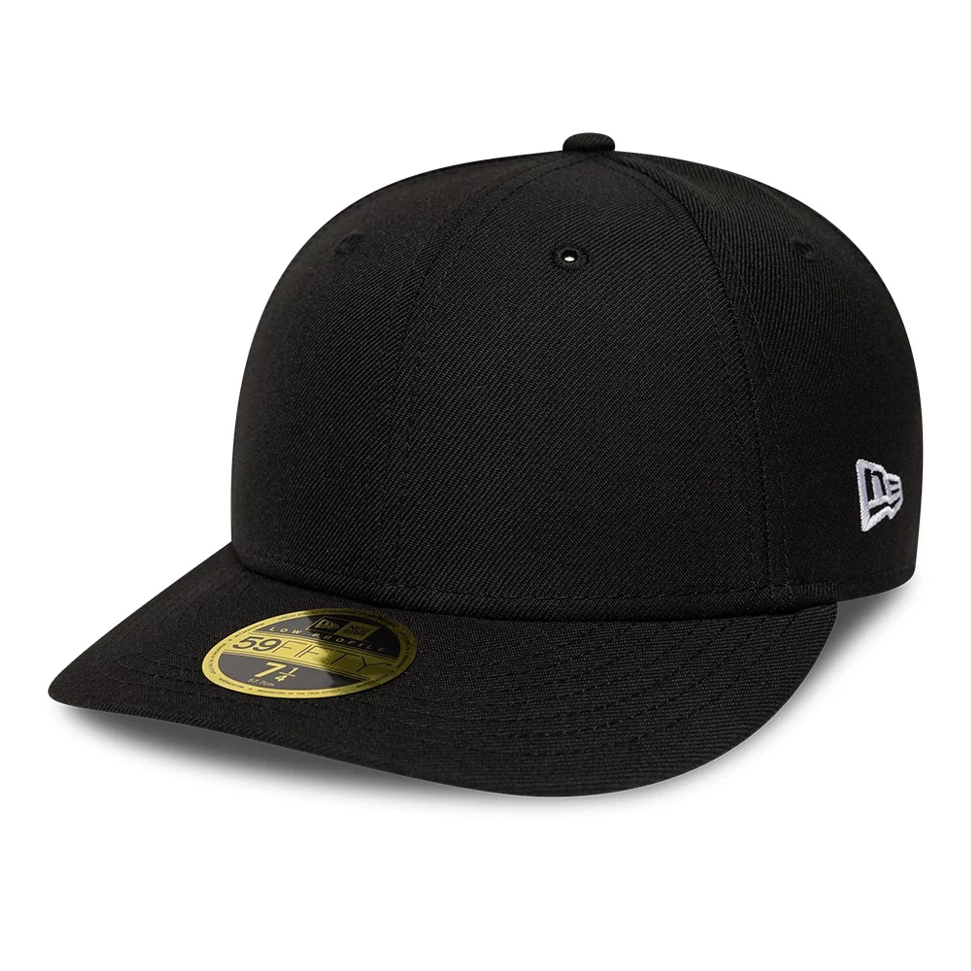 Pictured is this New Era Low Profile 59FIFTY Fitted cap in black. 1