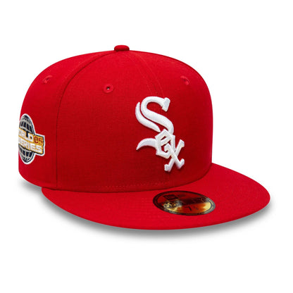 Pictured is this Chicago White Sox MLB World Series 2005 Red 59FIFTY Fitted cap. 1