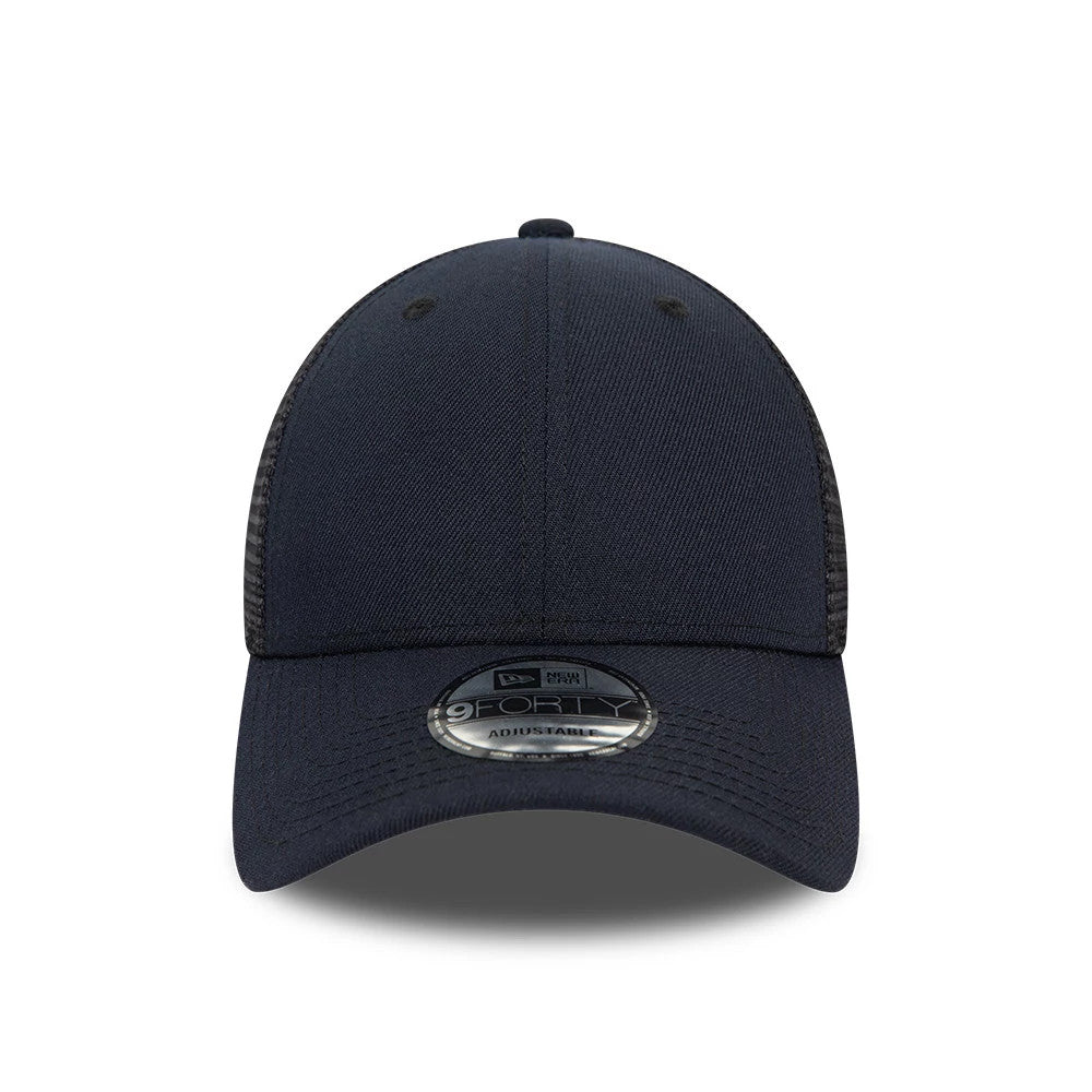This is a New Era Blank Navy 9FORTY Trucker Cap 2