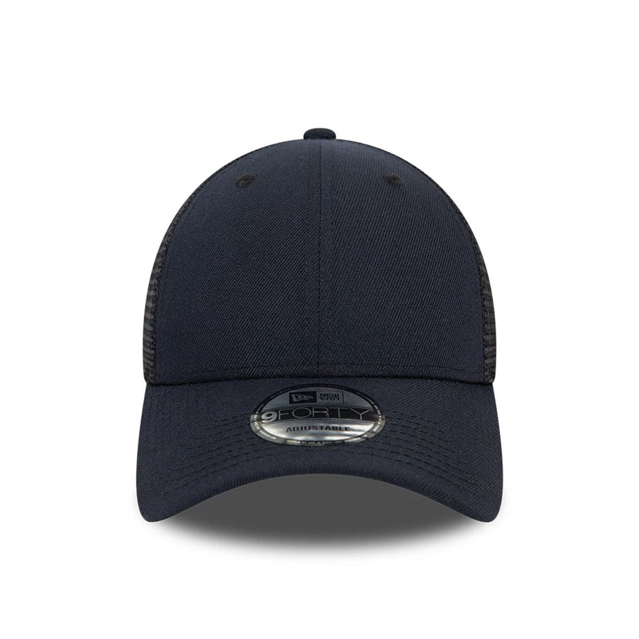 This is a New Era Blank Navy 9FORTY Trucker Cap 2