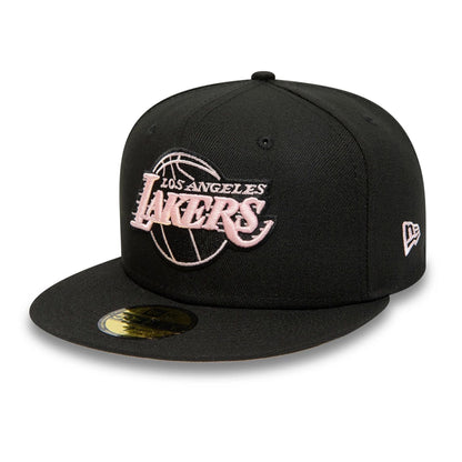 This is a LA Lakers NBA Specials Black 59FIFTY Fitted Cap 1