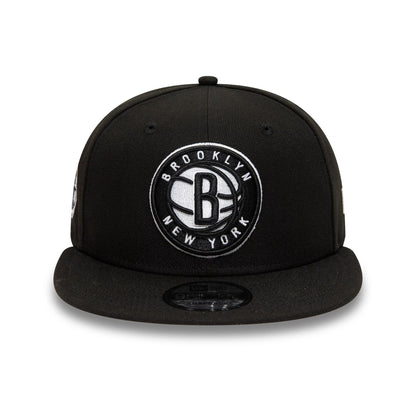 Pictured is this Brooklyn Nets NBA Black 9FIFTY Snapback Adjustable cap. 3