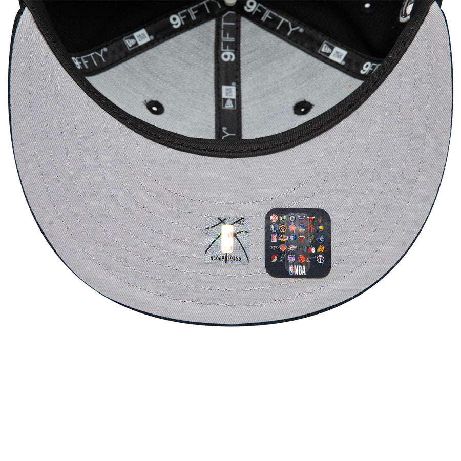 Pictured is this Miami Heat NBA Black 9FIFTY Snapback Adjustable cap. 2
