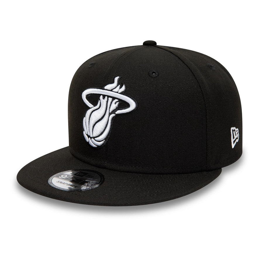 Pictured is this Miami Heat NBA Black 9FIFTY Snapback Adjustable cap. 4
