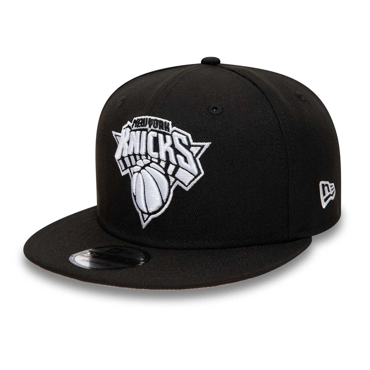 Pictured is this New York Knicks NBA Black 9FIFTY Snapback Adjustable cap. 3
