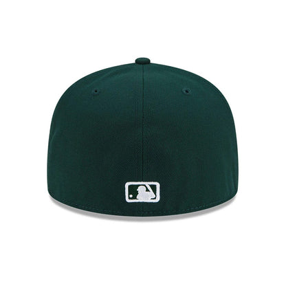Pictured is this MLB Atlanta Braves 59FIFTY Fitted cap in dark green. 5