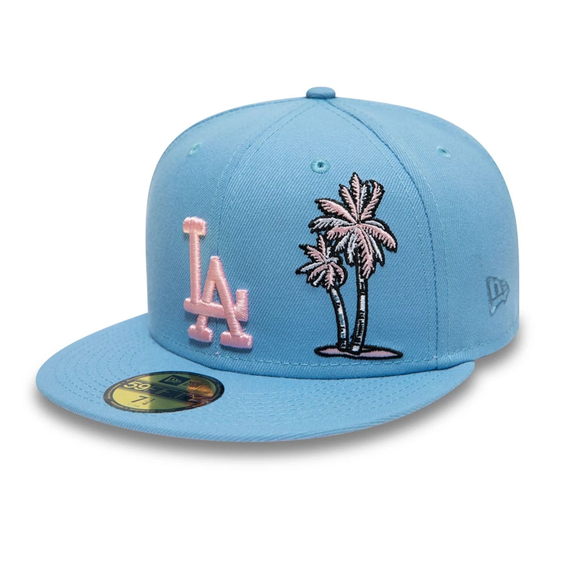 Official New Era LA Dodgers MLB Palm Taco Birdseye Blue 59FIFTY