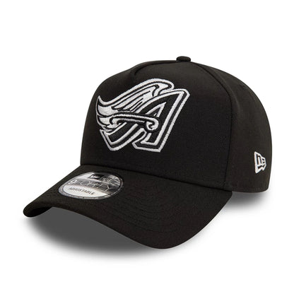 This is a LA Angels Black White Black 9FORTY A-Frame Cap 1