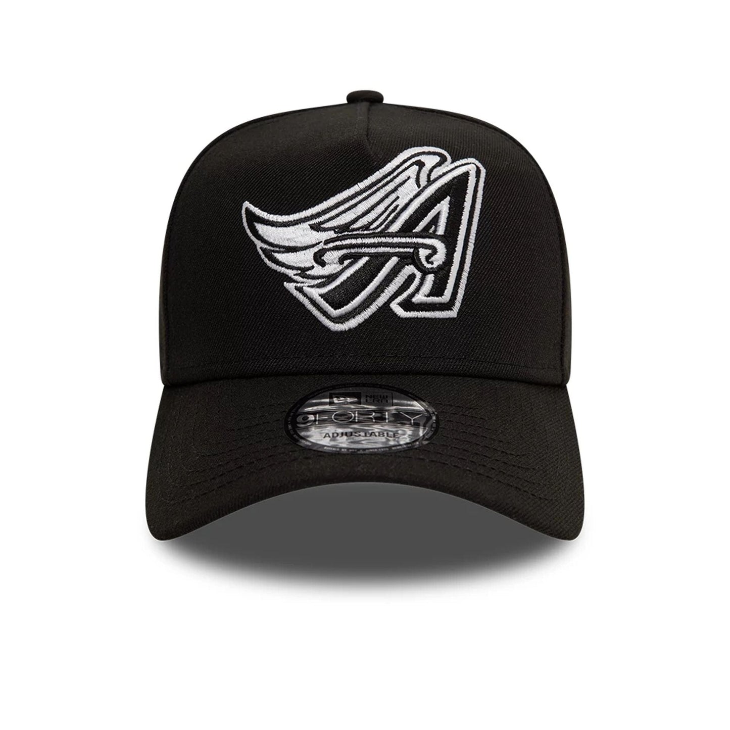 This is a LA Angels Black White Black 9FORTY A-Frame Cap 3