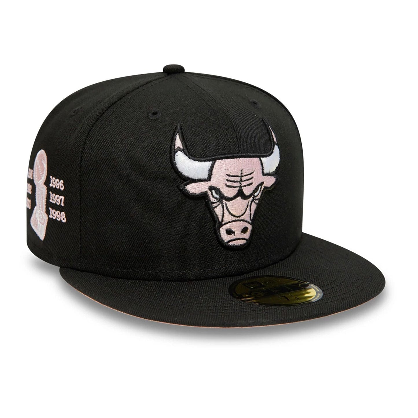 This is a Chicago Bulls NBA Specials Black 59FIFTY Fitted Cap 1