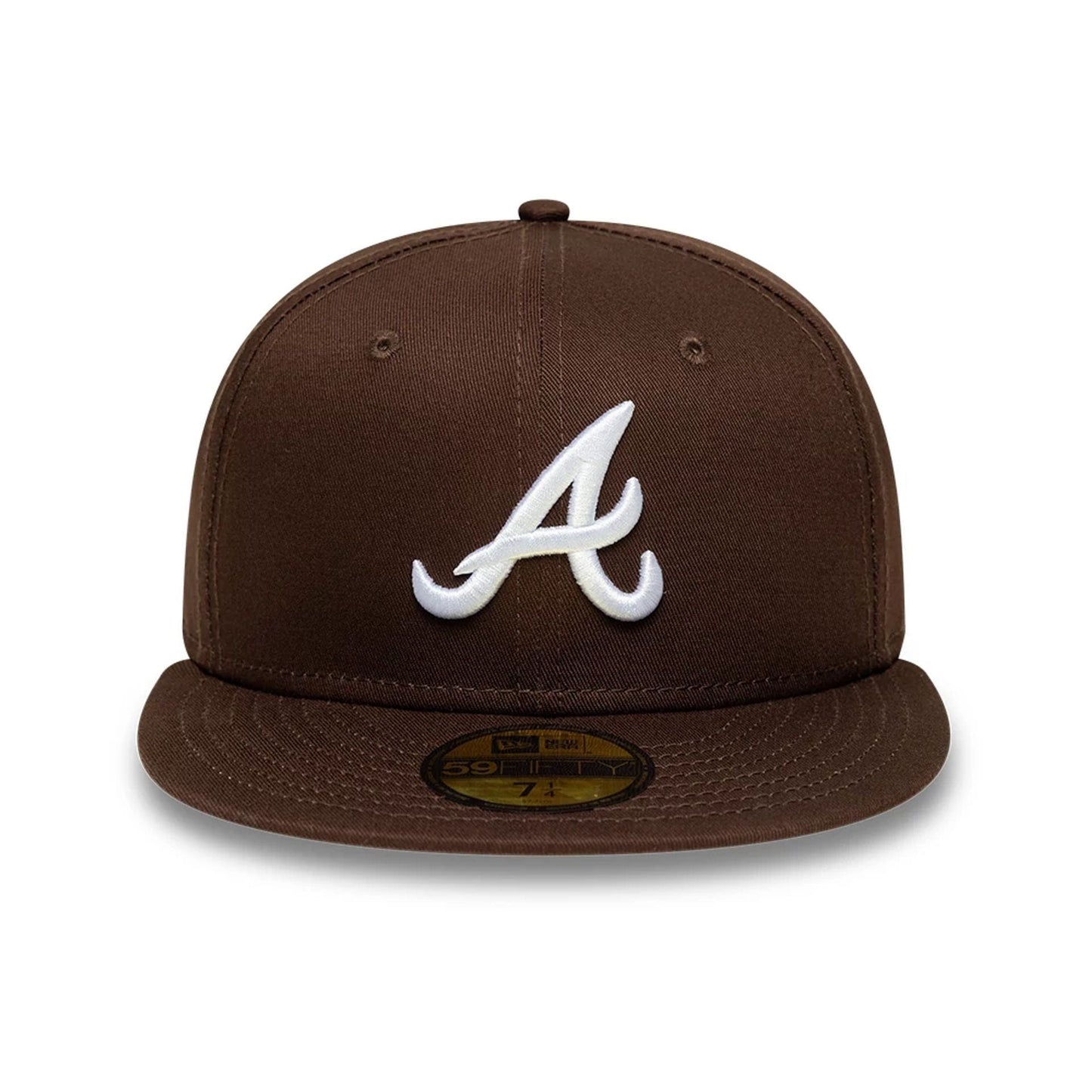 Pictured is this MLB Atlanta Braves 59FIFTY Fitted cap in dark brown. 3