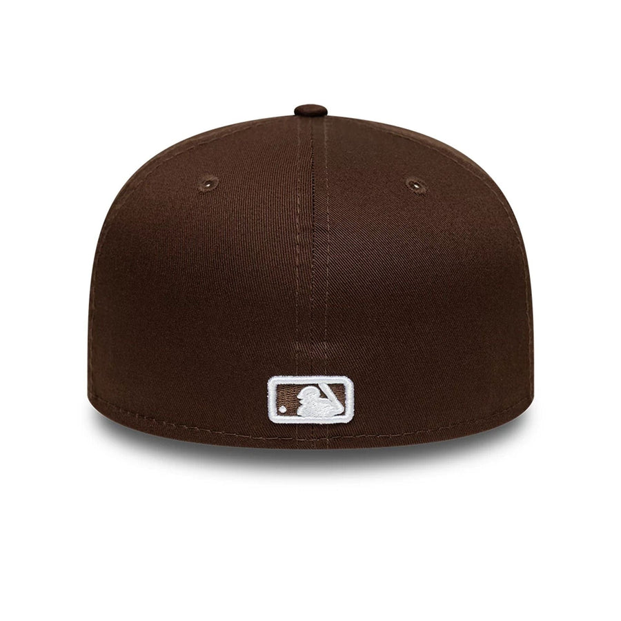 Pictured is this MLB Atlanta Braves 59FIFTY Fitted cap in dark brown. 5
