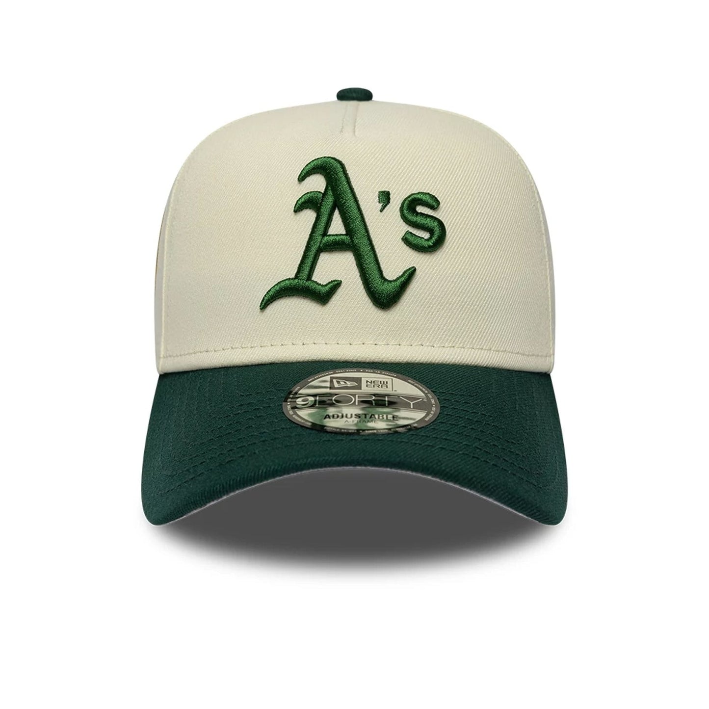 Pictured is this MLB Cooperstown Athletics 9FORTY A-Frame cap in white. 3