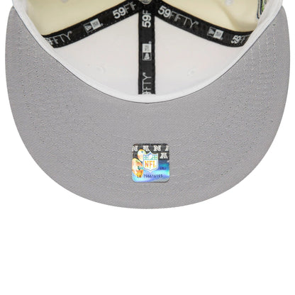 This is a Seattle Seahawks Chrome White 59FIFTY Fitted Cap 2