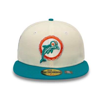 This is a Miami Dolphins City Connect White 59FIFTY Fitted Cap 3