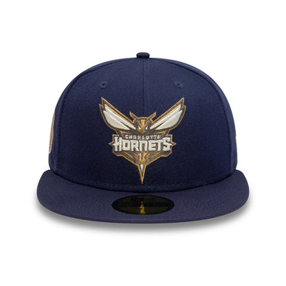 This is a Charlotte Hornets NBA Side Patch Navy 59FIFTY Fitted Cap 3