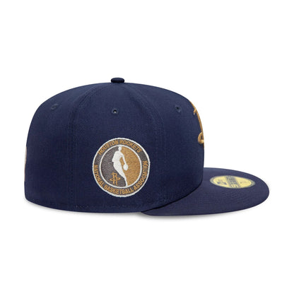 This is a Houston Rockets NBA Side Patch Navy 59FIFTY Fitted Cap 6