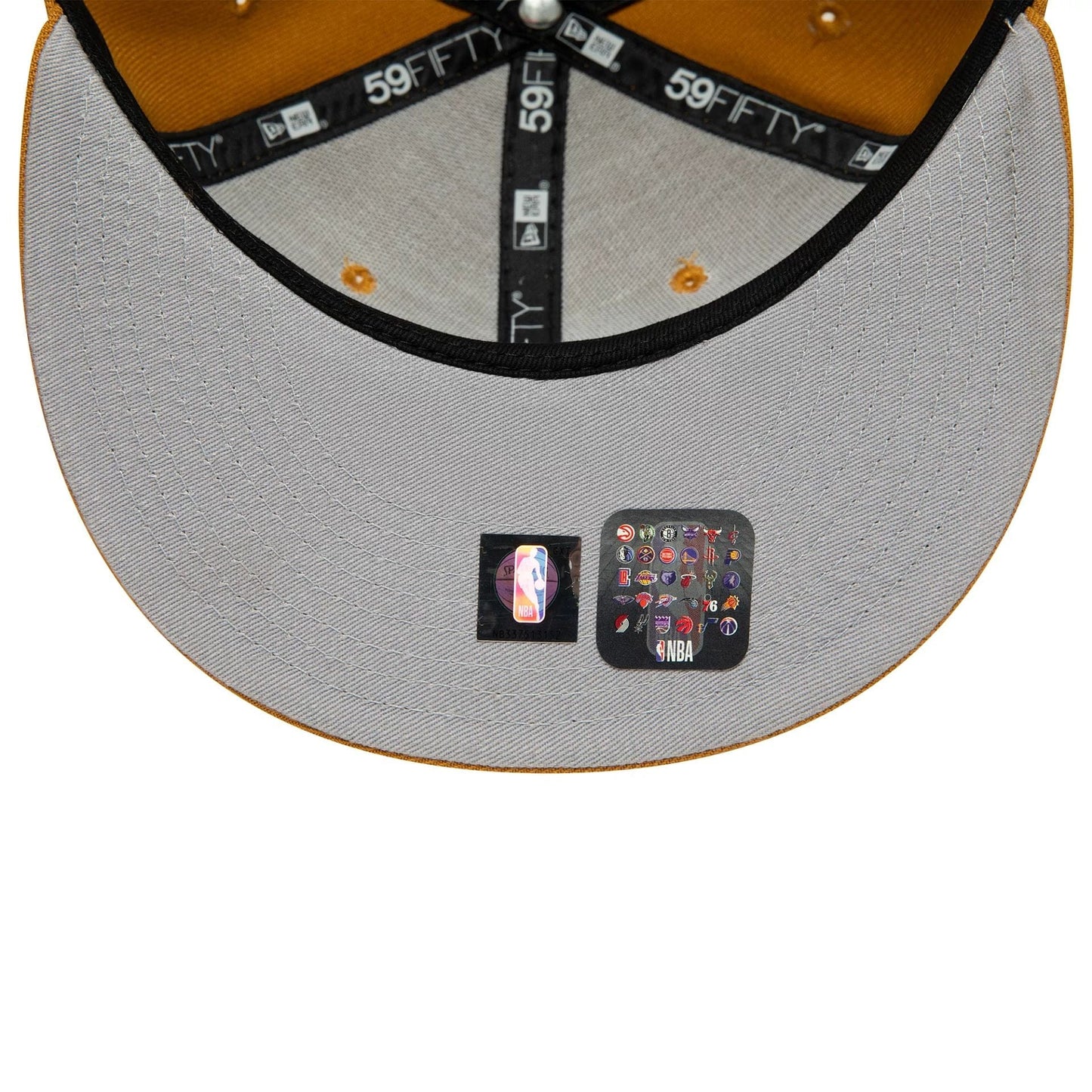This is a Philadelphia 76ers NBA Camel Beige 59FIFTY Fitted Cap 2
