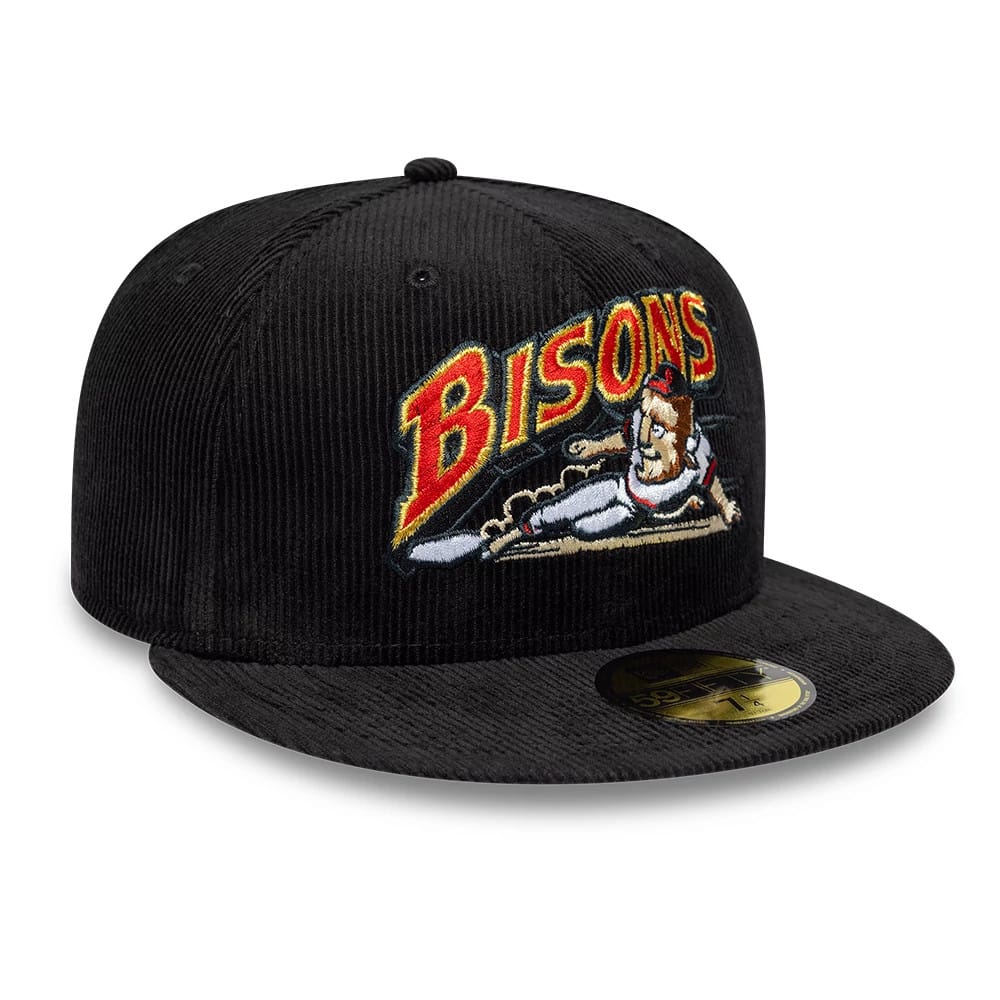 Pictured is this MiLB Hometown Buffalo Bisons 59FIFTY Fitted cap in black. 4