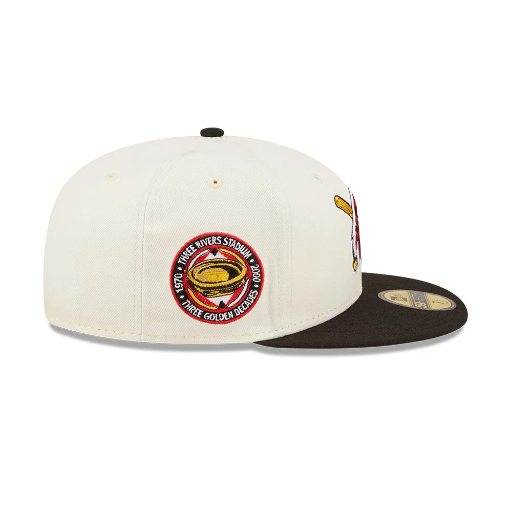 This is a Pittsburgh Pirates Chrome White 59FIFTY Fitted Cap 7