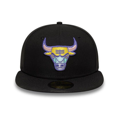 This is a Chicago Bulls NBA Essential Black 59FIFTY Fitted Cap 3