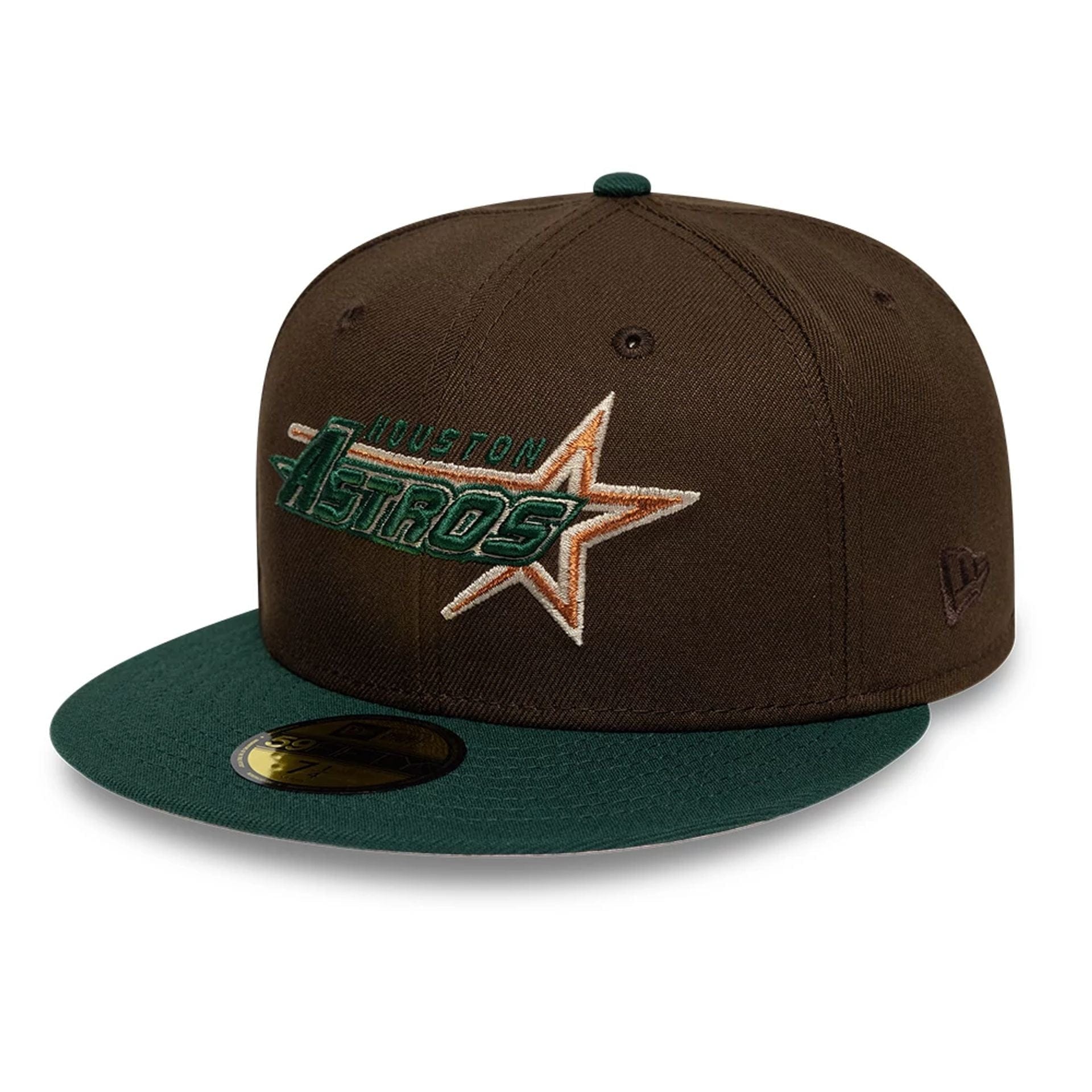Pictured is this MLB Cooperstown Houston Astros 59FIFTY Fitted cap in dark brown. 4