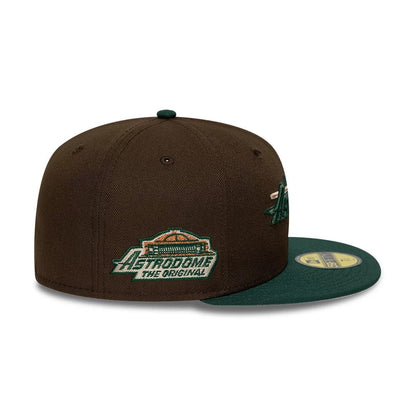 Pictured is this MLB Cooperstown Houston Astros 59FIFTY Fitted cap in dark brown & dark green. 6