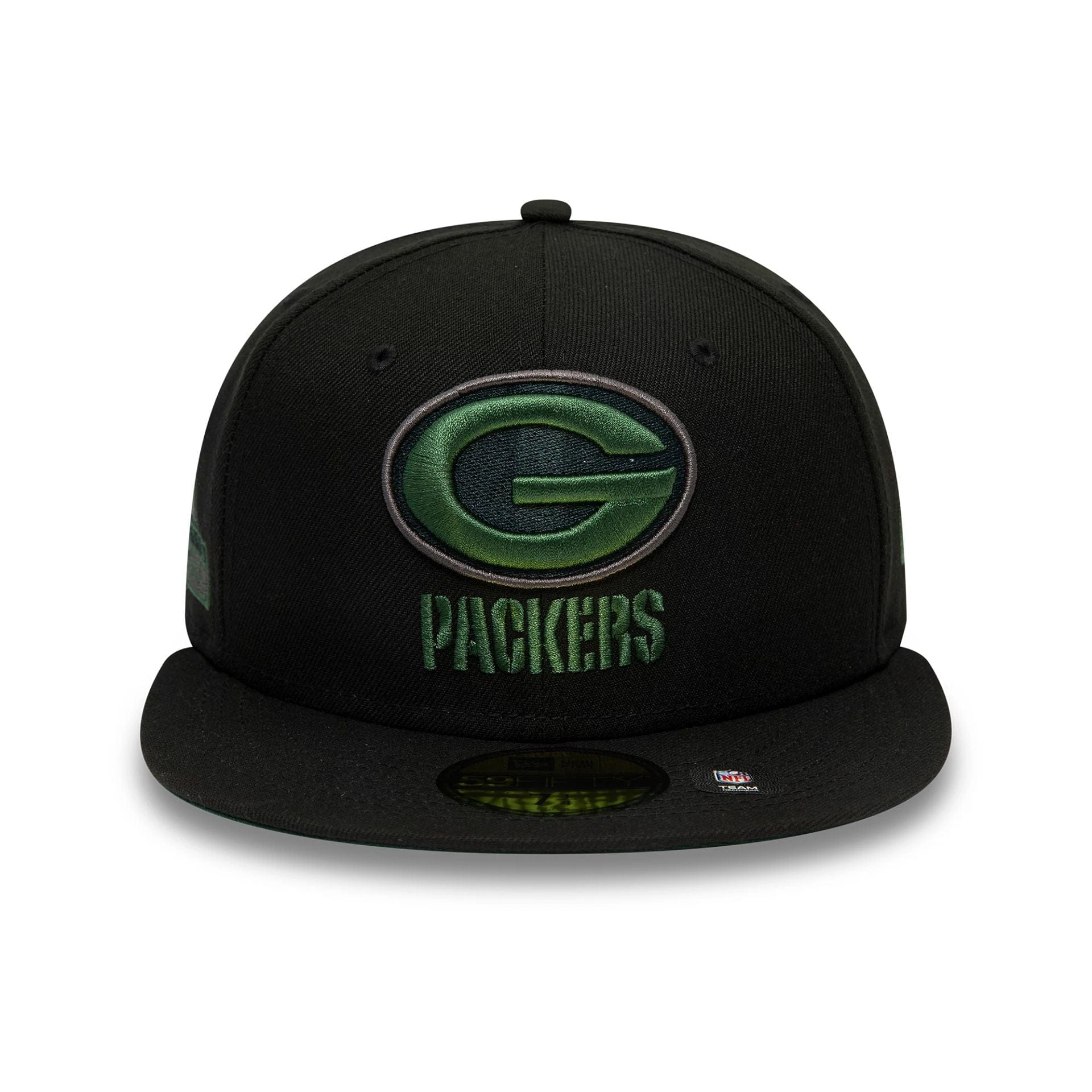 This is a Green Bay Packers NFL Rivals Black 59FIFTY Fitted Cap 3