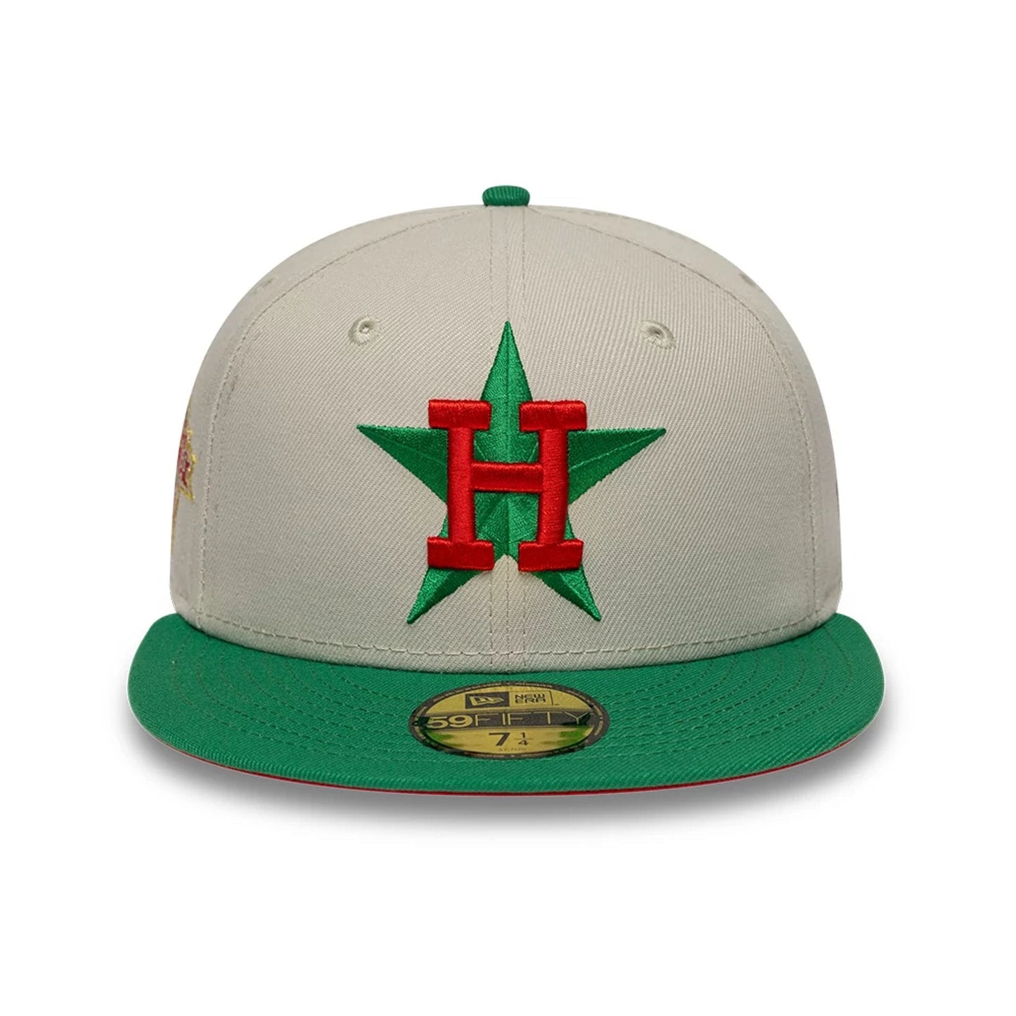Pictured is this MLB Cooperstown Houston Astros 59FIFTY Fitted cap in Beige. 3