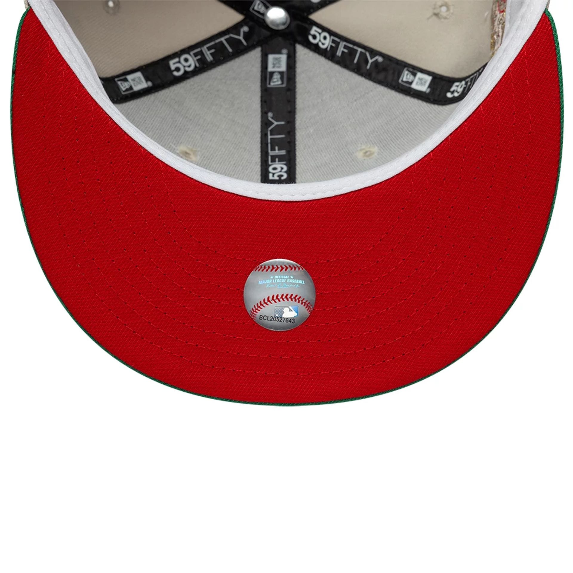 Pictured is this MLB Cooperstown Houston Astros 59FIFTY Fitted cap in Beige. 2