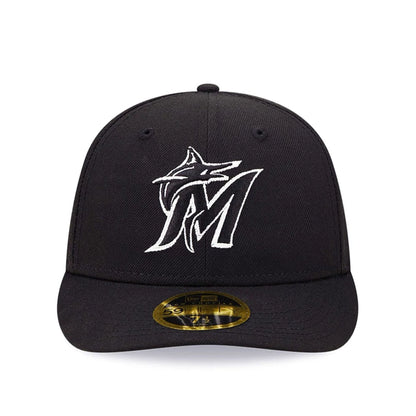 This is a Miami Marlins Black Low Profile 59FIFTY Fitted Cap 3