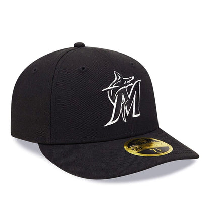 This is a Miami Marlins Black Low Profile 59FIFTY Fitted Cap 4