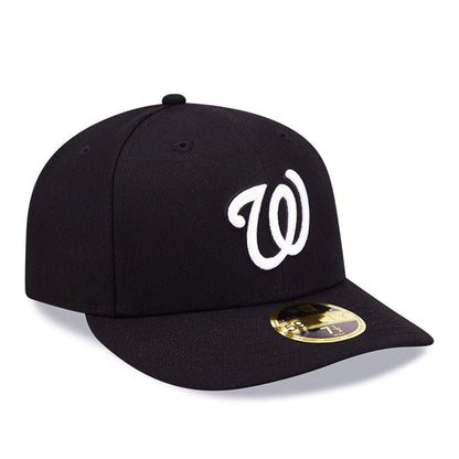 Pictured is this MLB Washington Nationals Black Low Profile 59FIFTY Fitted cap. 4