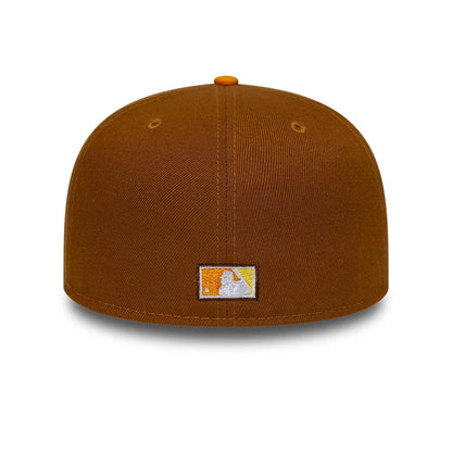 Pictured is this MLB Cooperstown Houston Astros 59FIFTY Fitted cap in brown. 5