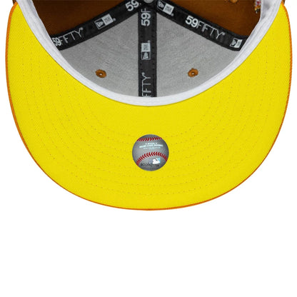 Pictured is this MLB Cooperstown Houston Astros 59FIFTY Fitted cap in brown. 2