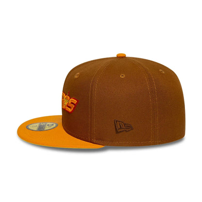 Pictured is this MLB Cooperstown Houston Astros 59FIFTY Fitted cap in brown. 7