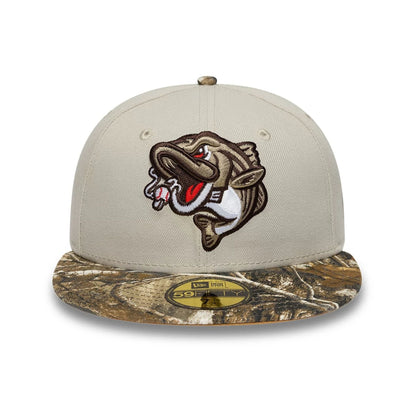 Pictured is this MiLB Hometown Gwinnett Stripers 59FIFTY Fitted cap in Beige  3
