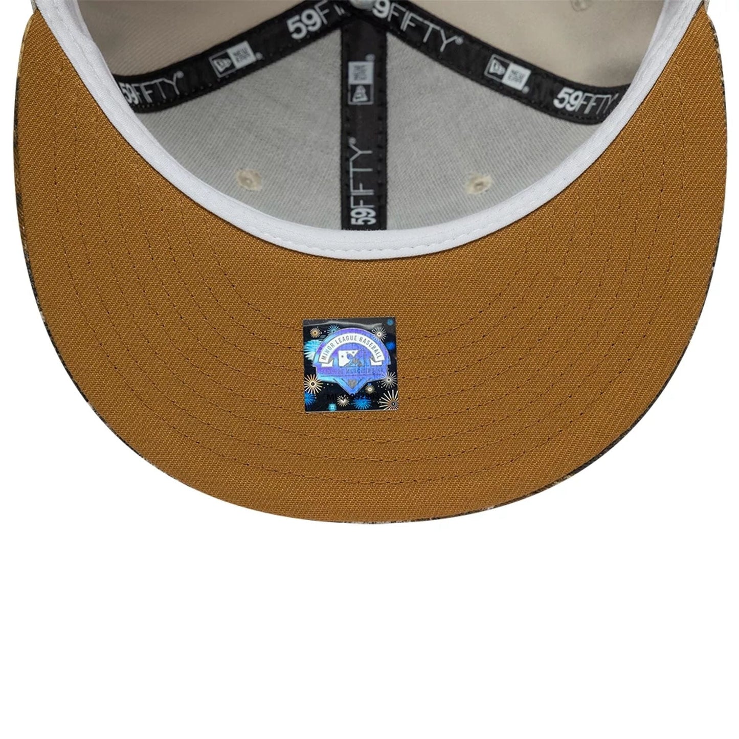 Pictured is this MiLB Hometown Gwinnett Stripers 59FIFTY Fitted cap in Beige  2