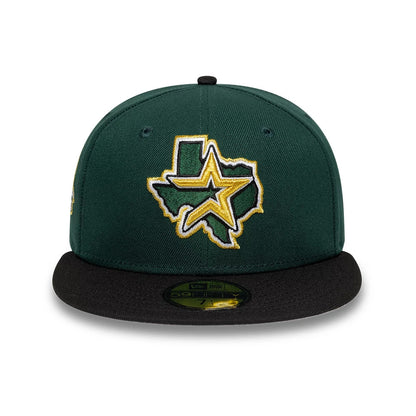 Pictured is this MLB Cooperstown Houston Astros 59FIFTY Fitted cap in green & black. 3